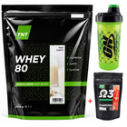 Протеин Target Nutrition Trend сывороточный WHEY 80 и омега 3 с шейкером