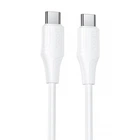 Дата кабель Hoco X124 Bien silicone Type-C to Type-C 60W (1m) White