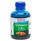 Чорнило WWM HP 22/110/121/122/134/135/136/141/901, Cyan, 200 мл, водорозчинне (H35/C)