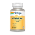 Амінокислота Solaray бетаїн гідрохлорид BETAINE HCL 250mg