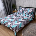 Комплект постельного белья Moon&Star Бязь Gold Люкс Aqua Loft Полуторный 143х210 наволочки 2х50х70 (MS-820013141)
