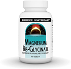 Магній Source naturals magnesium bis-glycinate 60 таблеток, магній бісгліцинат хелат з кальцієм