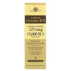 Рідкий вітамін Д3 з натуральним апельсиновим смаком Solgar (Liquid Vitamin D3 Natural Orange Flavor) 125 мкг 59 мл
