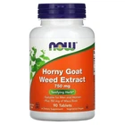 Екстракт гірки Now Foods Horny Goat Weed Extract 750 мг 90 таблеток
