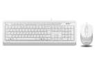 Комплект A4Tech Fstyler Sleek Multimedia Comfort F1010, White, клавіатура+миша, USB