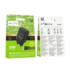 Мережевий Зарядний Пристрій Hoco CS94A 1USB-C/1USB PD/QC 20W+Type-C to Type-C Чорний