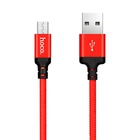 Кабель HOCO X14 USB to Micro-USB 2.4A 1m nylon aluminum connectors Red-Black (6957531062851)