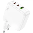 Зарядний пристрій Hoco PD 65 Вт GaN трипортовий (2 USB-C, 1 USB-A) Білий (C115A)