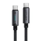 Кабель ACEFAST C19-03, Type-C to Type-C, 60W, 1.2m, Nylon Braid, Aluminum Alloy connectors, Black (6974316284475)