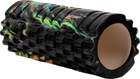 Массажный ролик-валик Actiget для МФР и йоги EVA 33 x 13.5 см Черно-желто-зеленый (ACT0033)