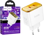 Зарядний пристрій Hoco CS43A 45W (PPS PD3.0 QC4+) порти 2xTypeC White (43672)