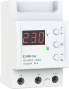 Реле напруги ZUBR D50, 1ф, 50А, 1н.о, вольтметр, мін. напр., макс. напр (ZUBR D50)