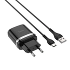 Мережевий зарядний пристрій HOCO C12Q Smart QC3.0 18W Type-C чорний