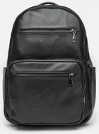 Мужской кожаный рюкзак Borsa Leather черный практичный городской кожаный рюкзак 37×25×16 см 54104