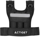 Жилет-утяжелитель для тренировок Actiget 20 кг со сменным весом Black (ACT0124)