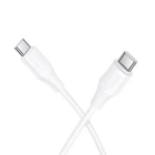 Кабель HOCO X124 Bien 60W silicone charging data cable C to C White