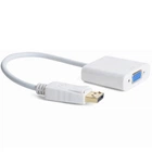 Адаптер Cablexpert DisplayPort - VGA (M/F), 0.15 м, белый пакет (A-DPM-VGAF-02-W)