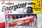 Батарейка ENERGIZER AA/LR6 MAX (4+4) 8 шт.