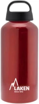 Пляшка Laken Classic 0.6L Red алюмінієва багаторазова широкогорла без BPA для подорожей