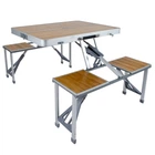 Стіл складний Bo-Camp Bamboo 65х85 см алюміній бамбук Brown/Silver