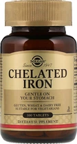 Железо Solgar Chelated Iron хелатное 100 таблеток (033984006805)