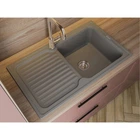Кухонная мойка MIRAGGIO ORLEAN 861x496 прямоугольная с крылом серая