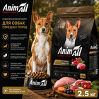 Полнорационный сухой корм AnimAll для взрослых собак средних пород со свежей индейкой и ягненком