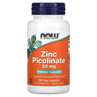 Now zinc picolinate 50 mg 120, цинк піколінат 50 мг 120 капсул