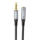 Аудіоподовжувач НОСО UPA20 3.5 audio extension cable male to female(L=1M) 1m. Metal Gray