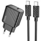 Мережевий зарядний пристрій HOCO CS22A Value single port charger Type-C cable 30W Black