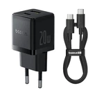 СЗУ Baseus PD20W+QC3.0 20 Вт полікарбонат 1USB-A/1C Cluster Black