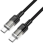 Кабель Hoco U129 Spirit Type-C для быстрой зарядки и передачи данных 60W черный 1.2 м для смартфонов и ноутбуков