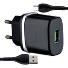 Мережевий зарядний пристрій Hoco C12Q Smart QC3.0 адаптер для швидкого заряджання смартфонів і планшетів 18 Вт чорний