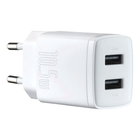 Сетевое зарядное устройство Baseus Compact Charger 2U 10.5W для смартфонов и планшетов с двумя портами USB Type-A