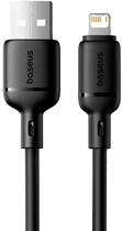 Кабель Baseus Silky Series USB Lightning для быстрой зарядки и передачи данных 2.4А 2м черный