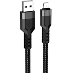 Кабель Hoco U110 Lightning зарядний для iPhone iPad швидкого передавання даних довжина 1 2 м чорний
