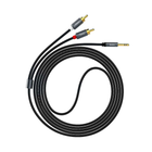 Кабель Hoco UPA10 RCA 3.5 mm аудіокабель для під'єднання музики з позолоченими конекторами сірий