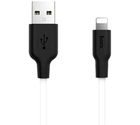 Кабель Hoco X21 Plus Lightning 2 м силіконовий для заряджання пристроїв Apple безпечний і міцний із затискачем