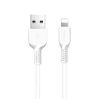 Кабель Hoco X13 Lightning зарядный для iPhone и iPad 1м 2А с защитой от изломов белый
