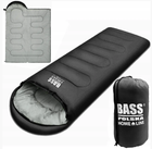 Спальний мішок з капюшоном,туристична ковдра 2 в 1 Bass Polska BH 41999 чорний