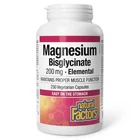 Бісгліцинат магнію 200 мг Natural Factors (Magnesium Bisglycinate) 250 рослинних капсул (NFS-01644)