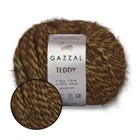 Пряжа Gazzal Teddy, Коричневый №6541 полушерсть нитка для вязания джемперов, кофт, перчаток, носков, шапок, шарфов и других зимних изделий спицами и к