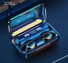 Наушники F9 TWS V5.0 Беспроводные сенсорные Bluetooth с индикатором заряда водонепроницаемые черные (NB-1)