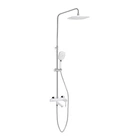 Душова система универсальна Qtap Grand на три споживачі (з виливом) QTGRAWCR1004 Chrome/White