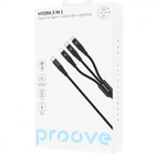 Кабель Proove Hydra 3 in1 Type-C + Micro USB + Lightning (1m) black