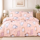 Комплект постільної білизни MirSon полуторний євро 160x220 см 17-0665 Cream Kittens Ranforce Elite (2200009904318)