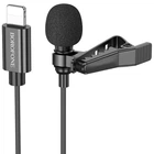 Микрофон петличный Borofone BFK11 2 м Lightning всенаправленный черный