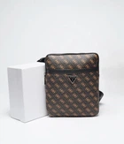 Мужская сумка мессенджер Guess коричневая