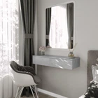 Підвісний туалетний стіл Moreli T-226 з двома висувними шухлядами Бетон