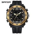 Наручний годинник Sanda 6029 Black-Gold